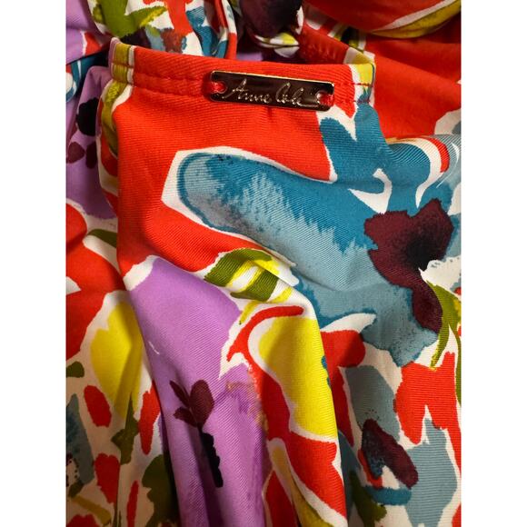 Anne Cole NWT Back Lace-Up Floral Bandeau One-Piece Size 12 - Picture 5 of 9